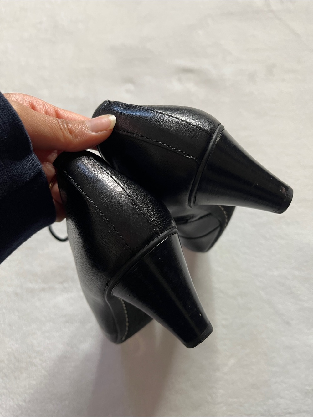 Paul Green size 4.5 (7) black lace up vintage style heels - Picture 7 of 11